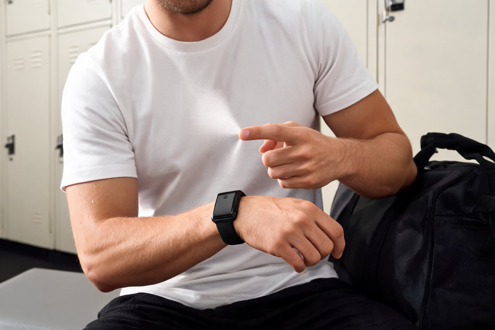 Nach dem Sport: Parfüm-Armband im Einsatz